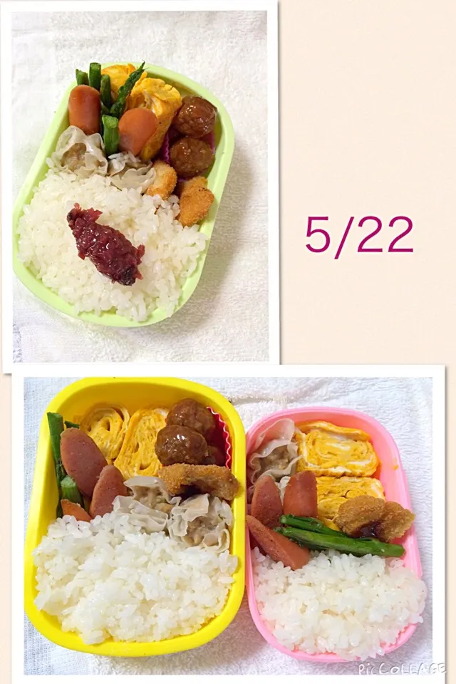 Snapdishの料理写真:5/22三女・次女部活通学長女通勤弁当|marinaさん