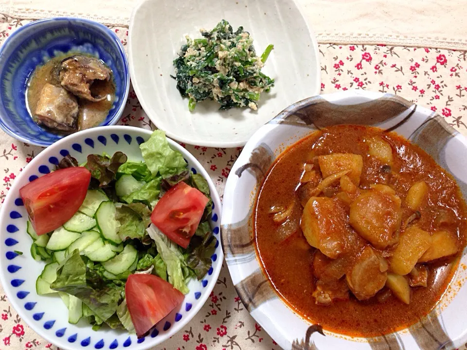 鶏肉のトマト煮⭐︎晩ごはん|ほなさん