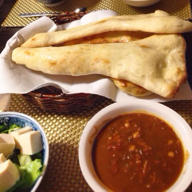 今日の晩御飯 ナンと豆カレー|yukiさん