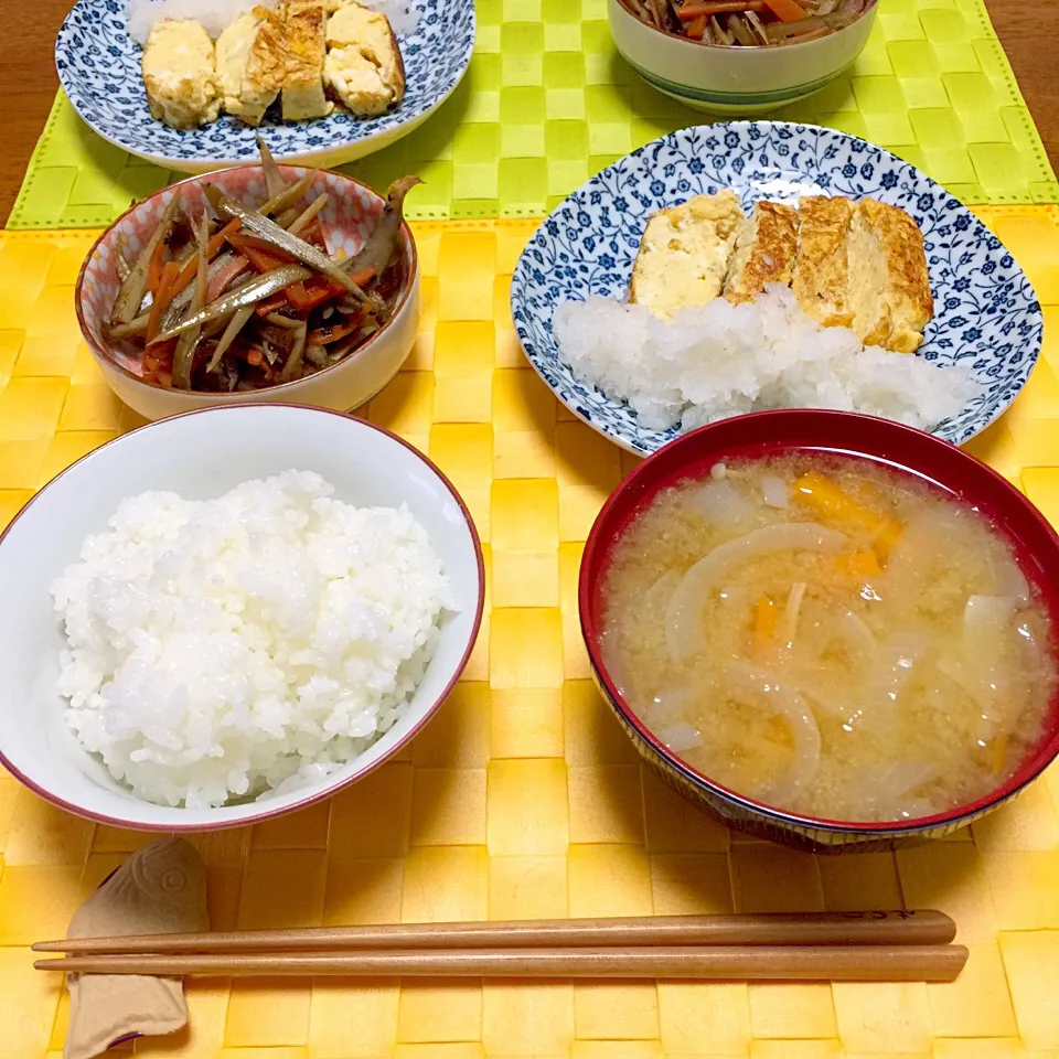 厚焼き玉子とキンピラ|舐め子さん