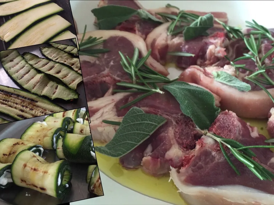 Al #gigante verdura BIOLOGICA #almaverde e agnello. Tutto l'anno. Involtini di zucchine con #philadephia e carne in padella 😍|matteo pisanoさん