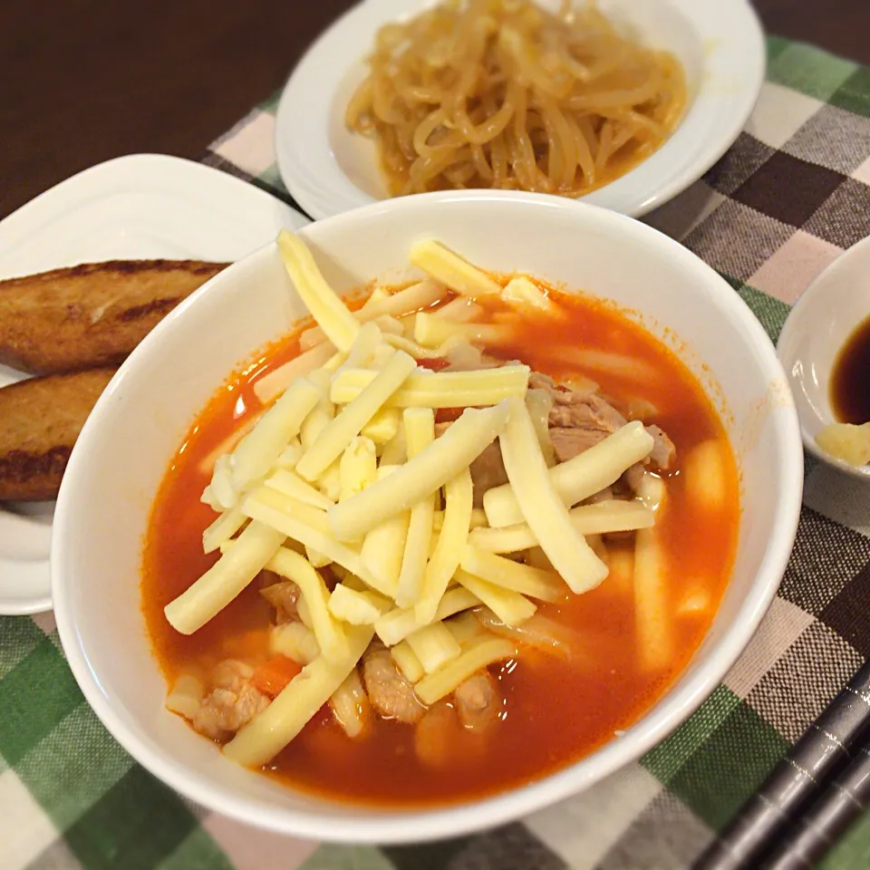 ミネストローネ ナムル 薩摩揚げ|さるさん