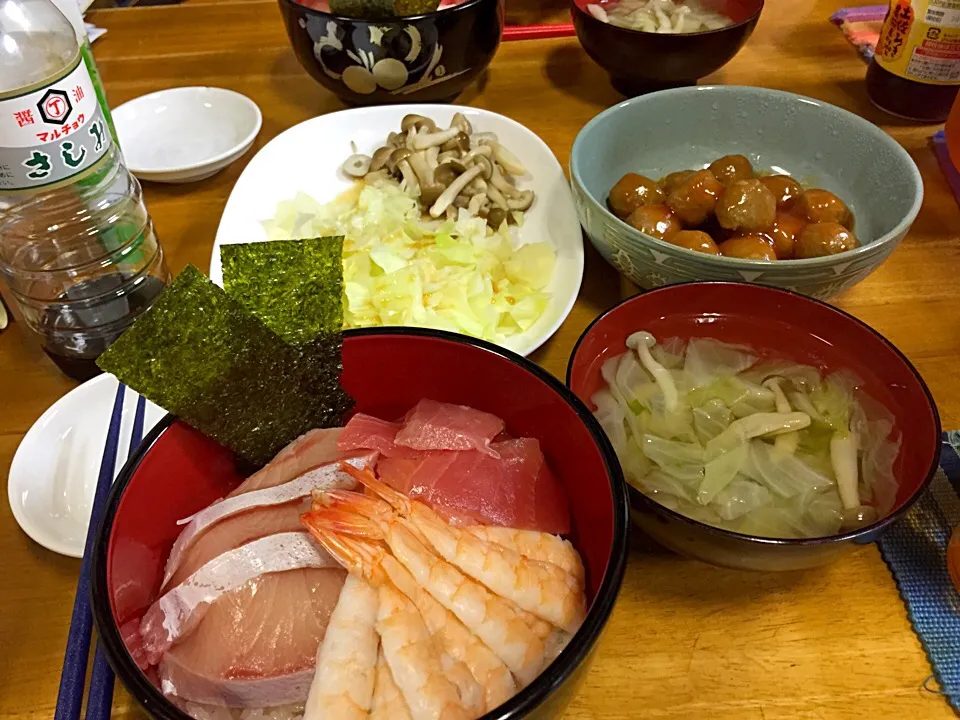 値下がり刺身で海鮮丼🍣|すかラインさん