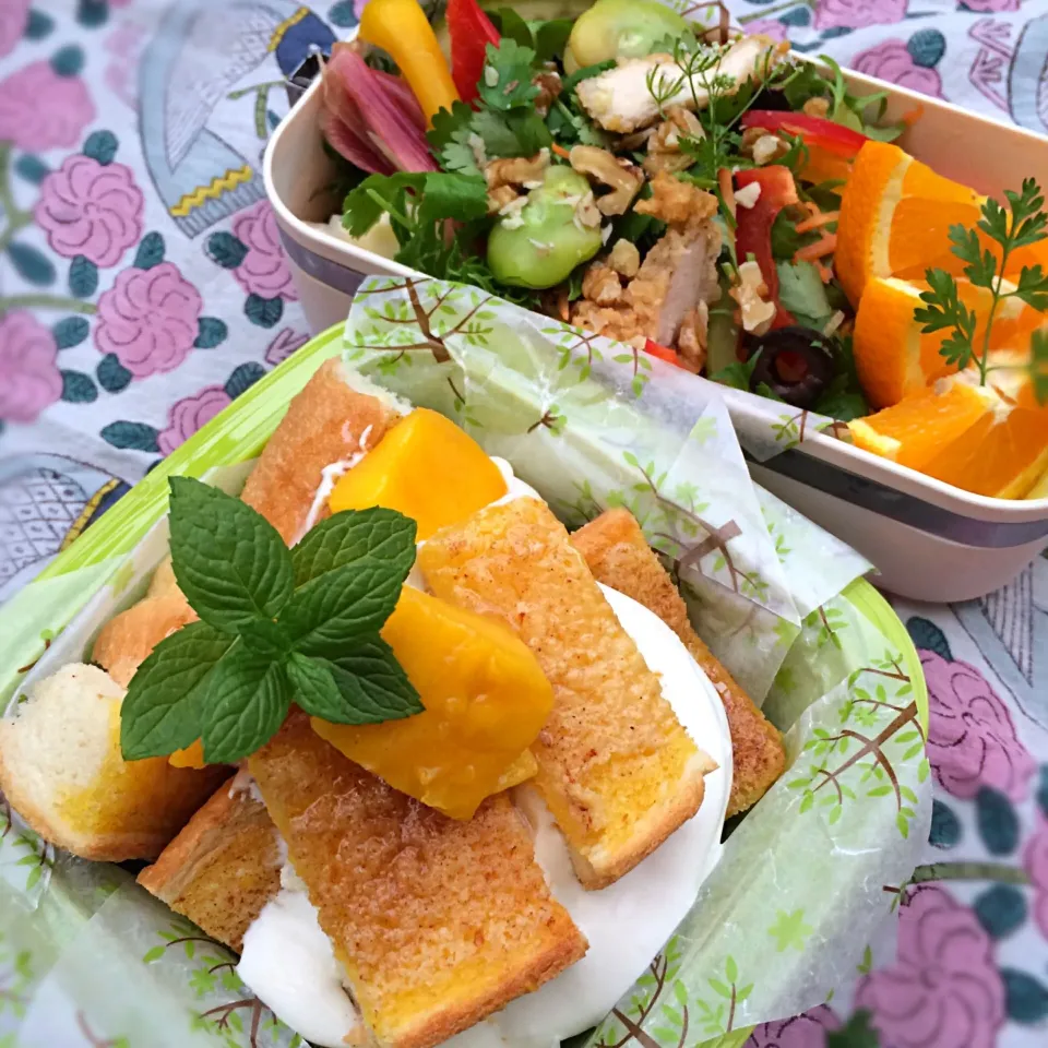 Mango French Toast lunch box*|⋆͛*͛wandering.cat⋆͛*͛さん