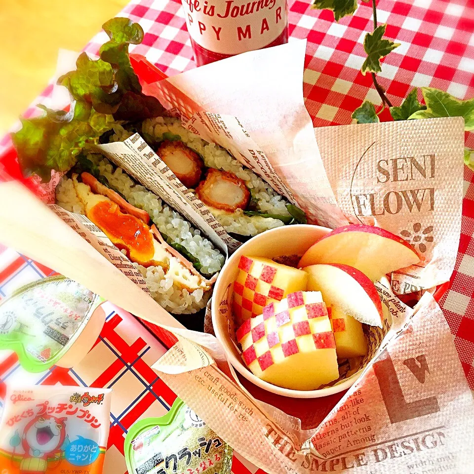 Snapdishの料理写真:おにぎらずのお弁当🍱|かぼ(≡'・'≡)さん