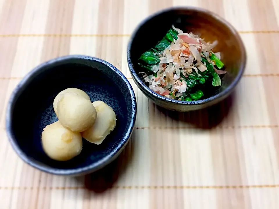 里芋の煮物
ほうれん草のお浸し|榎津礼子さん