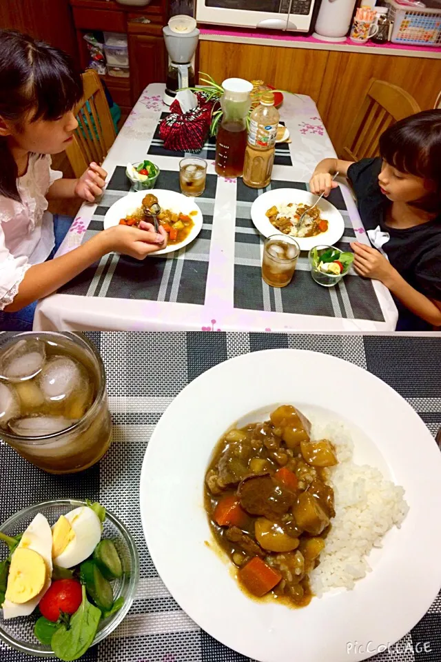 Beef curry for a simple lazy night for mommy gomen ne my little lady and adopted daughter sometimes 🙏🙏🙏😊 your dinner is serve girls !!!|Babyluv Cabrera Ocampoさん