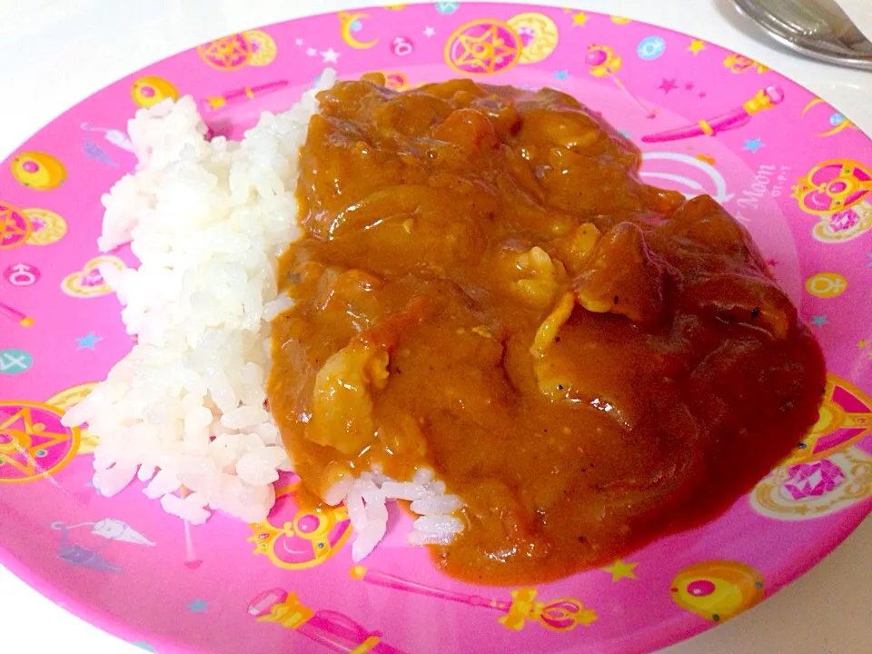 トマトと豚肉のホットカレー|すーぱーりんこさん