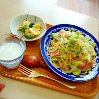 Snapdishの料理写真:キャベツとベーコンのパスタ
卵とブロッコリー和え|ゆうかさん