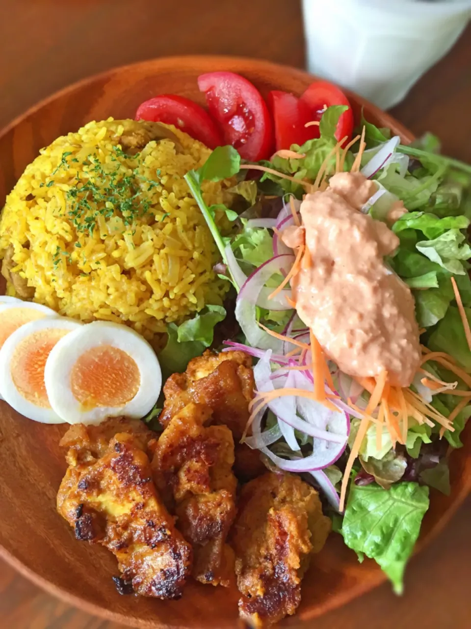 ふかさんの料理 1皿ブランチ🍛残り物で適当ビリヤニ!? &タンドリーチキン🍗|アッチさん