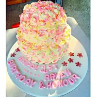 Snapdishの料理写真:red velvet cream cheese birthday cake