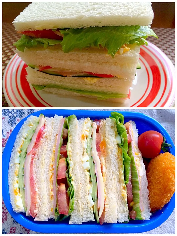 Lunch Box☆Sandwich🎵ｻﾝﾄﾞｳｨｯﾁ弁当|🌈Ami🍻さん