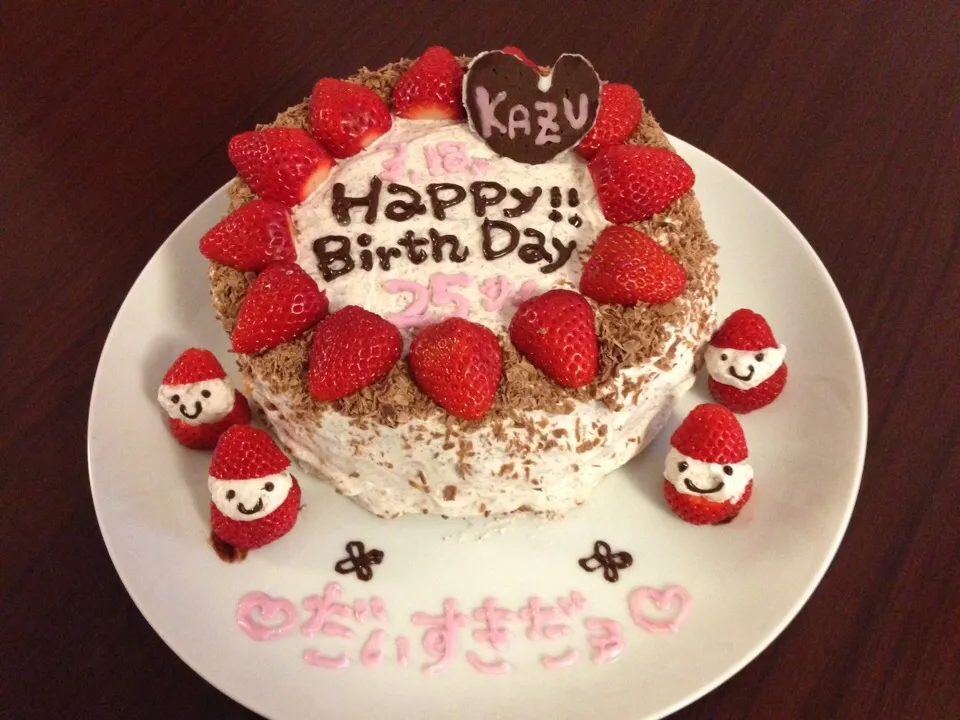 Snapdishの料理写真:birthdayケーキ|３人のmam.さん