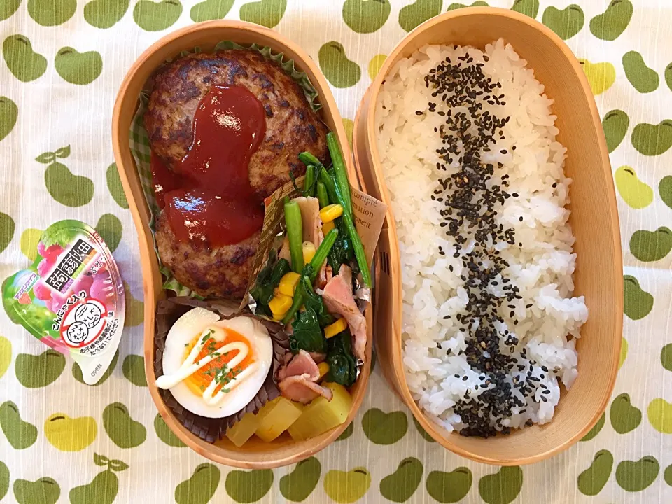 Snapdishの料理写真:ハンバーグ弁当|Ayumi Tさん