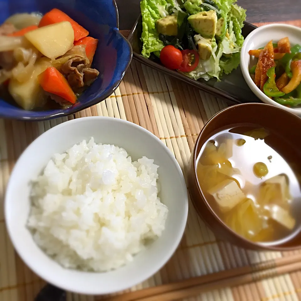 夕食◎ 肉じゃがとか〜|しょちちさん