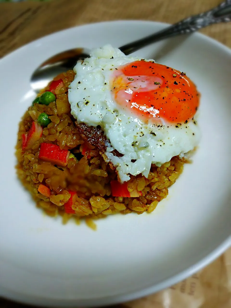 ドライカレー 目玉焼きのせ～🎵|☆Yumi☆さん