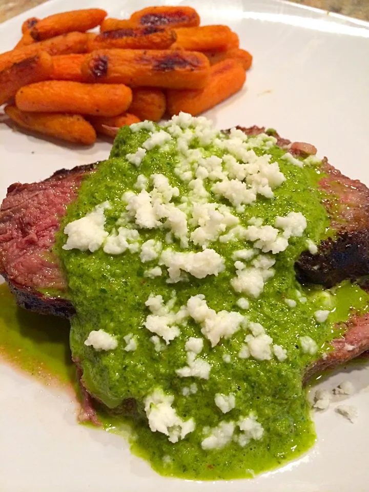 Tri-Tip with Chimichurri Sauce and Honey Glazed Carrots|idgara000さん