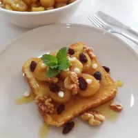 French Toast With Banana Caramel Sauce