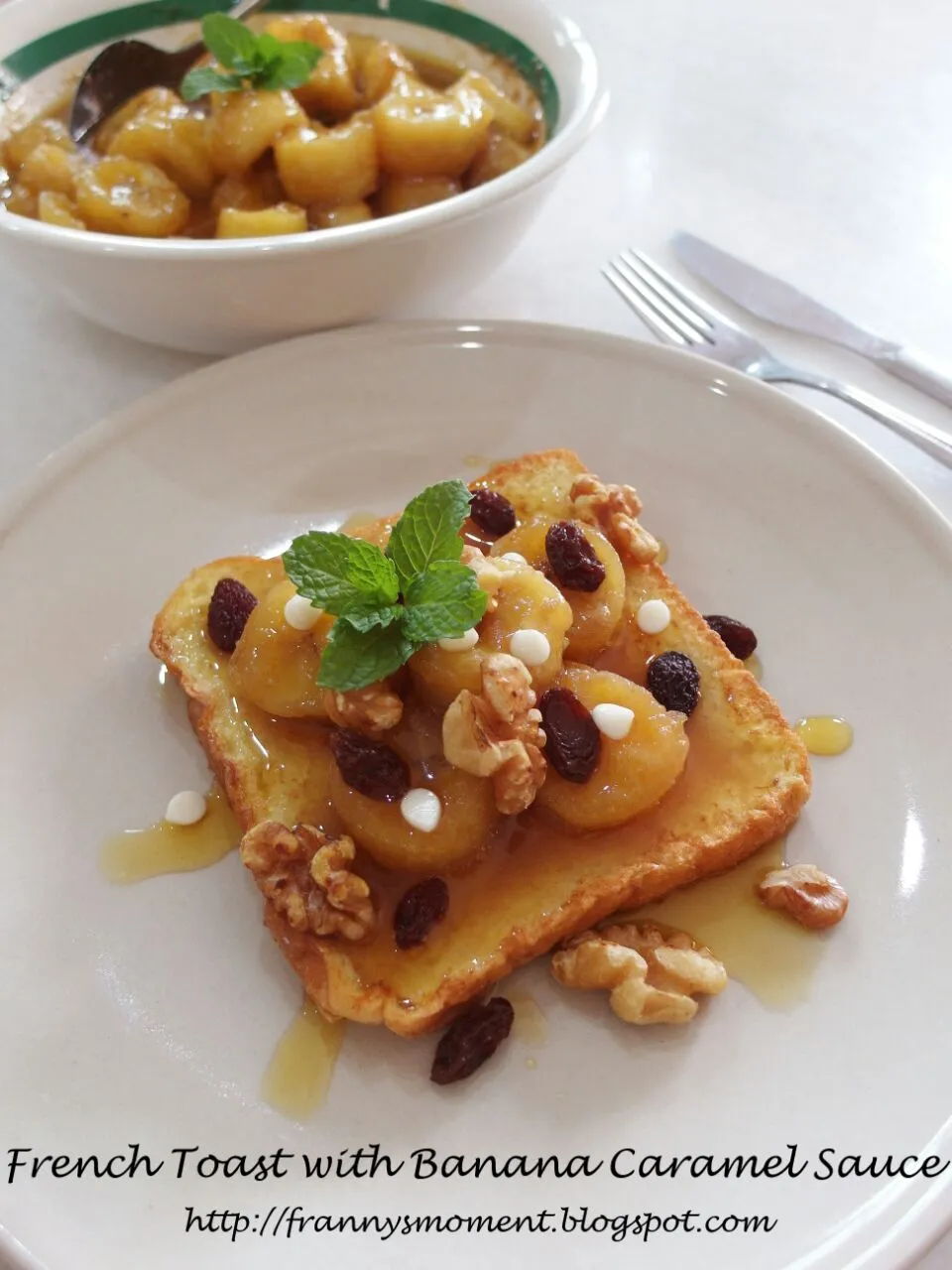 French Toast With Banana Caramel Sauce|Frannyさん