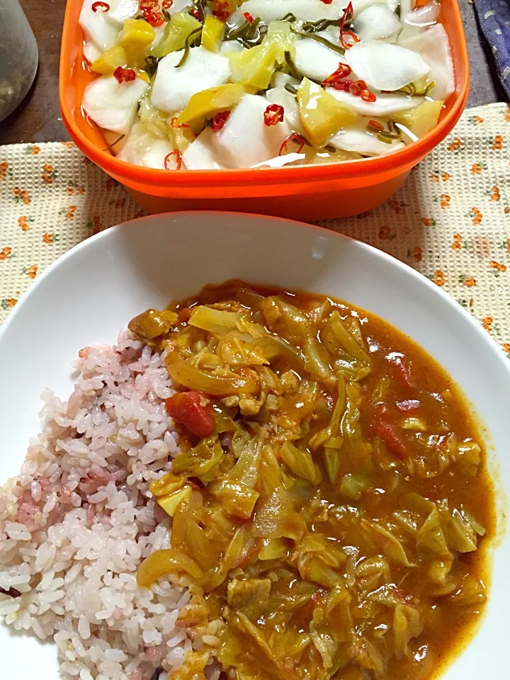 キャベツカレー かぶの甘酢漬け|掛谷節子さん