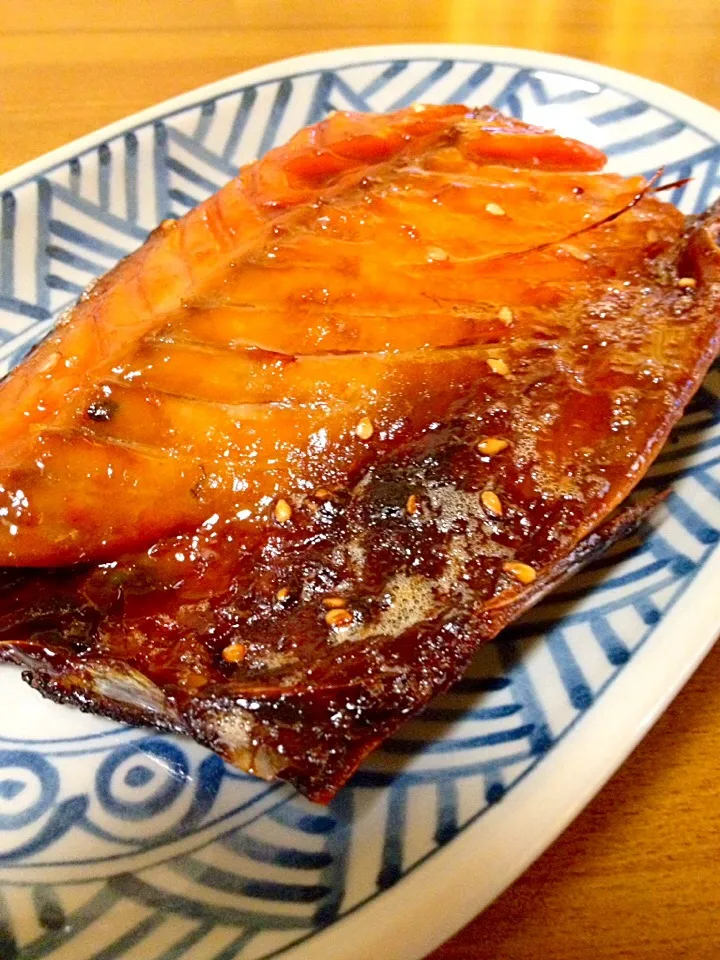 Snapdishの料理写真:鯖のみりん焼き腹身🐟下関産だょ✨|まいりさん