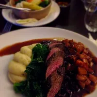 Pub meal out #Venison #cabbage #mash #dicedVegetables|Calum Clarkさん