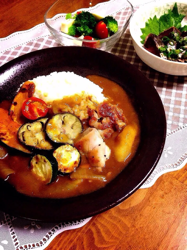 レッドペッパーを効かせて  夏野菜カレー🍴|Kumiko Shimomuraさん