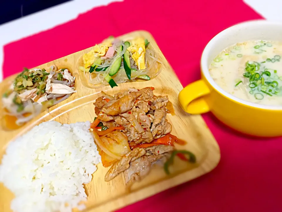 今日の晩御飯豚キムチ定食|maipuさん