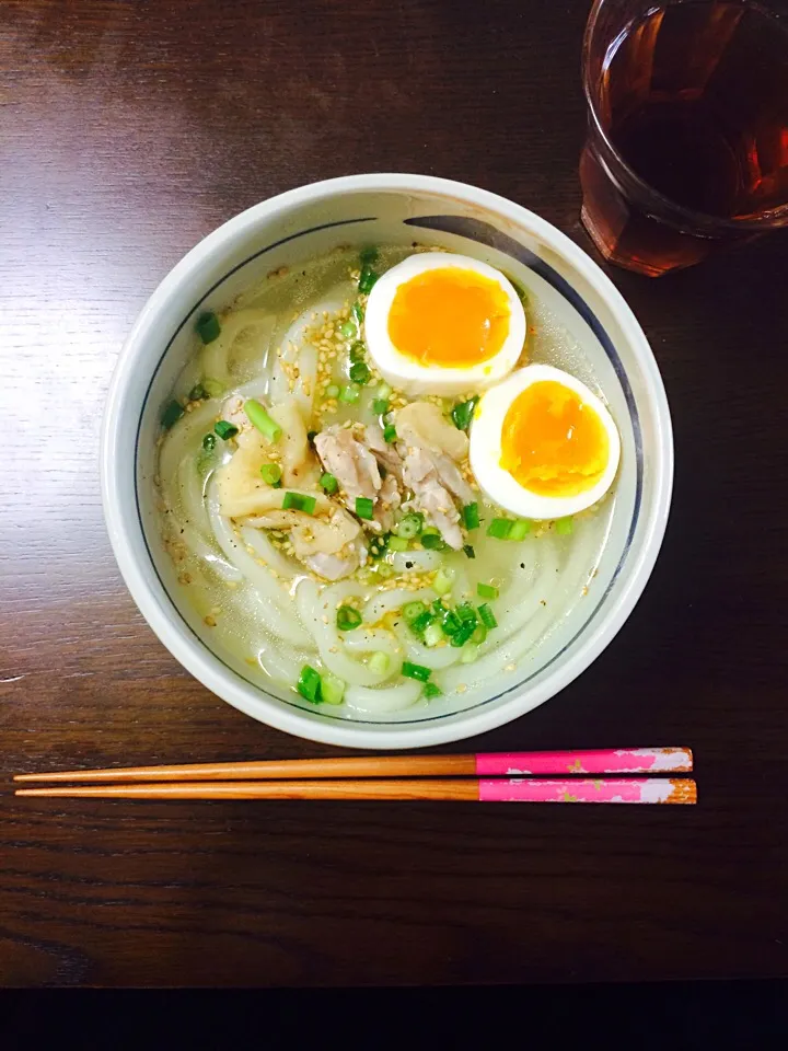 鳥の塩だれうどん|まゆゆさん