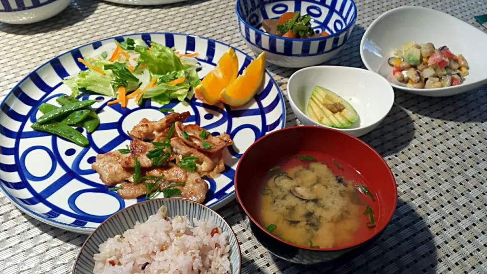 今夜の夕飯   メインは豚肉のしょうが焼き|おちゃわんさん