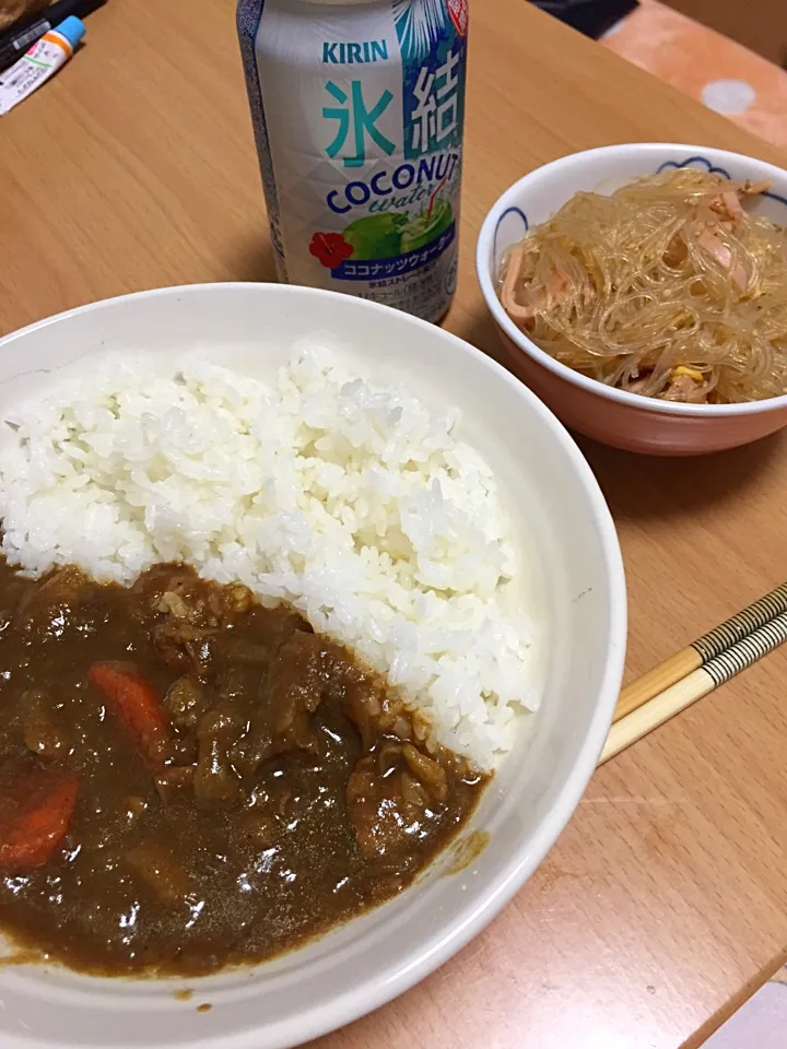 2015.05.27カレーと春雨サラダ|しおりさん