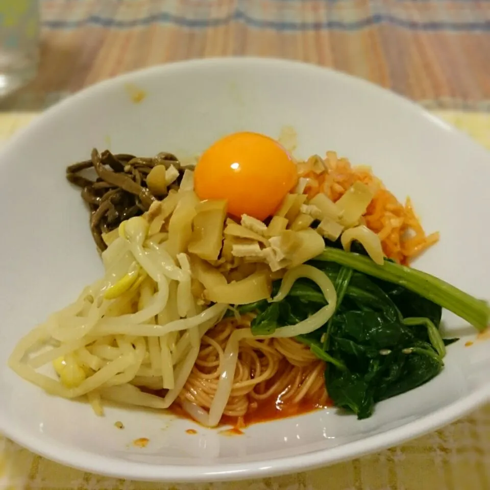 素麺でビビン麺風|ちぇさん