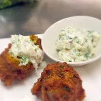 Bhajias and apple raita|chefben87さん