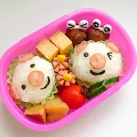 Snapdishの料理写真:豚さん弁当|かなみさん