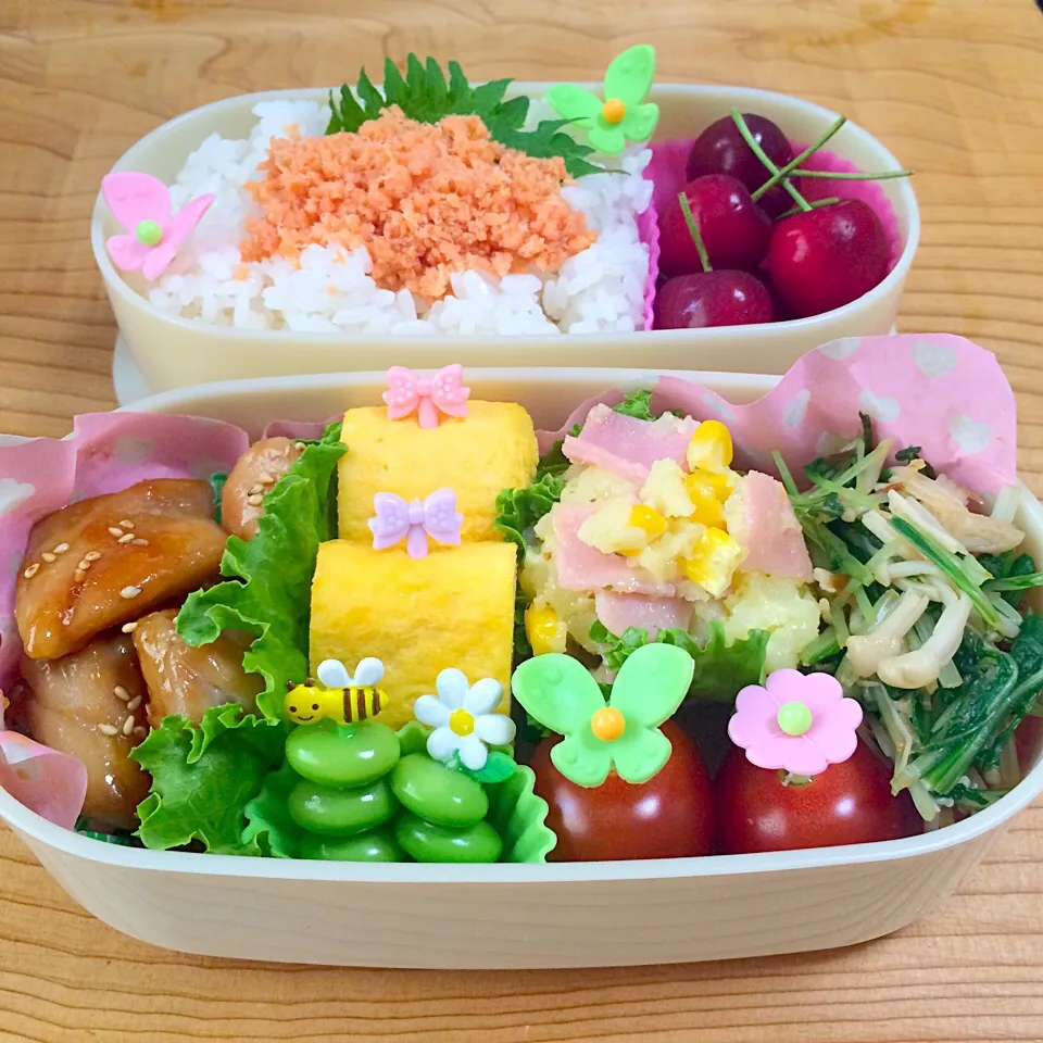 鶏の照り焼きお弁当♪|たるとさん