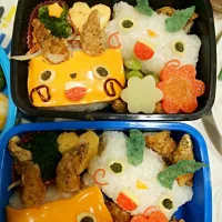 幼稚園組、遠足お弁当。妖怪ウォッチコマサン&コマジロウ。|Nakkoさん