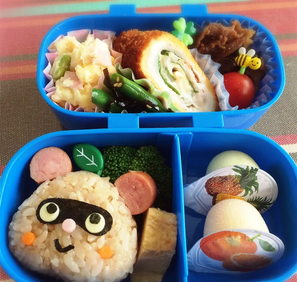 たぬきおにぎり💕息子の遠足弁当💕(年長)|Tsukiさん