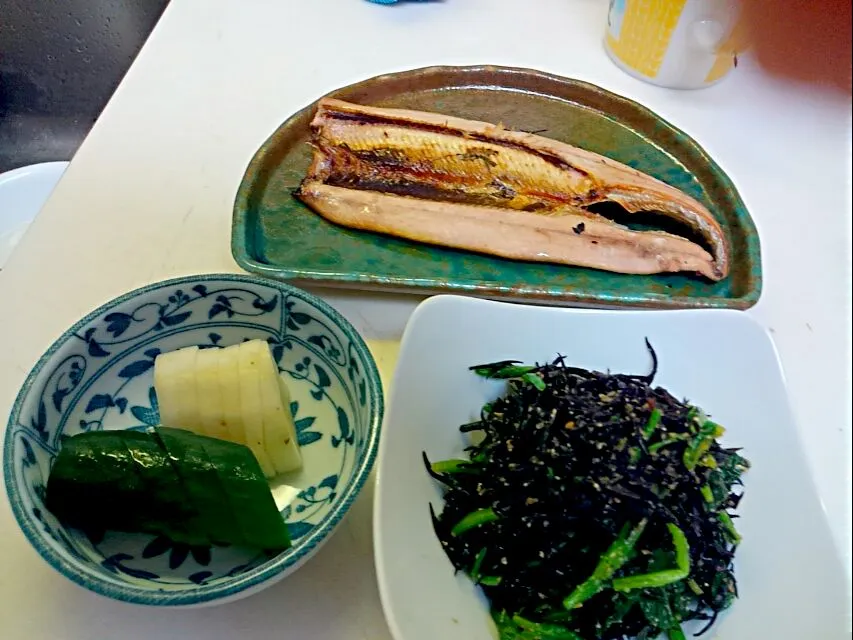 秋刀魚の干物定食|たえさん