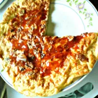 Pizza egg with sardine sous|jennyjen15さん