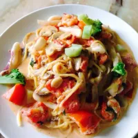 Snapdishの料理写真:#Seafood tomato pasta#|Allison Wuさん