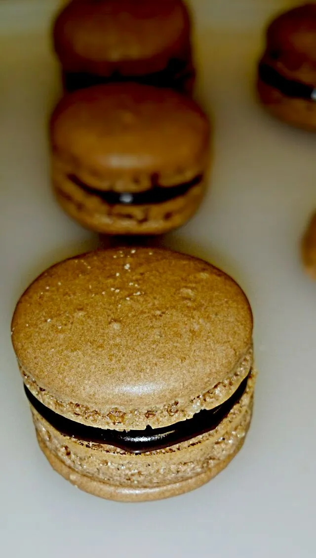 Chocolate Macarons #french #macarons #almonds|Charlotteさん