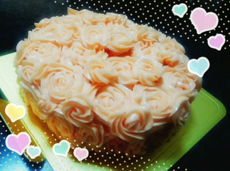 Snapdishの料理写真:薔薇のケーキ|Hatsumi  Ozekiさん