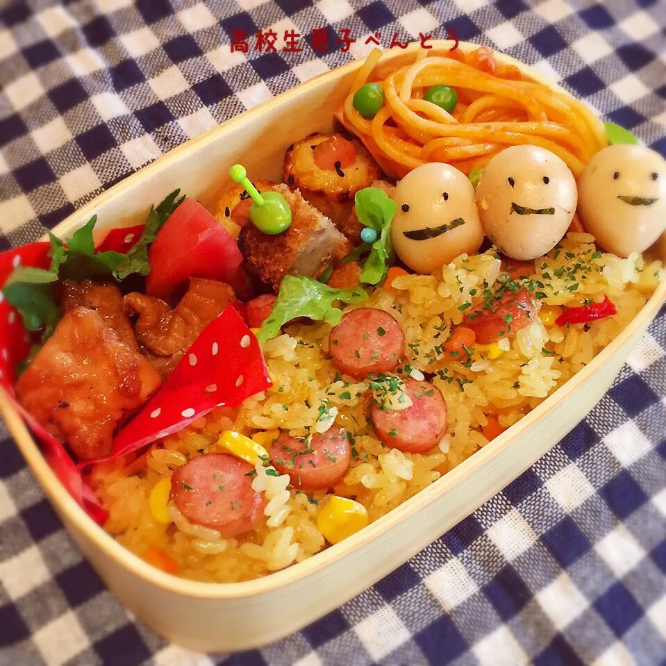 Snapdishの料理写真:高校生男子弁当|のりころさん