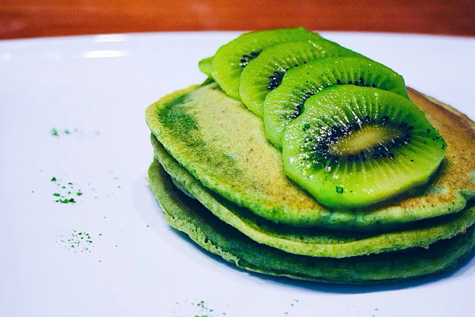 Green pancakes #vegan|Leahさん