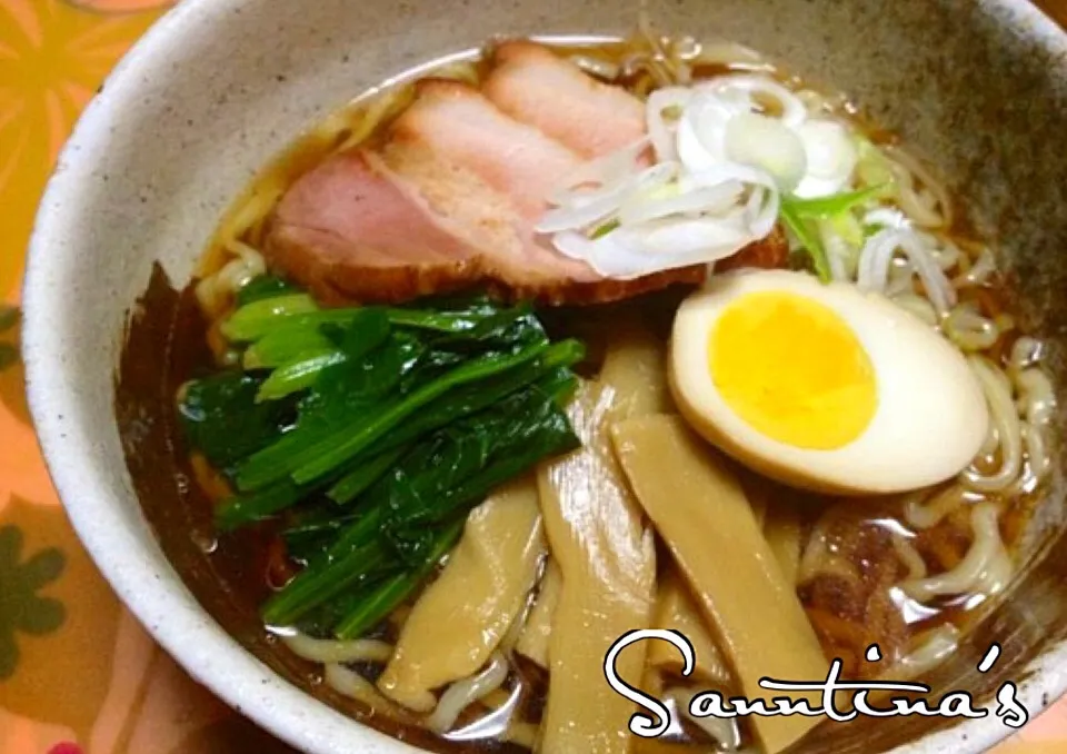 Snapdishの料理写真:🍜Soy sauce-flavored RAMEN...晩ごはんは醤油ラーメン✨|🌺Sanntina🌺さん