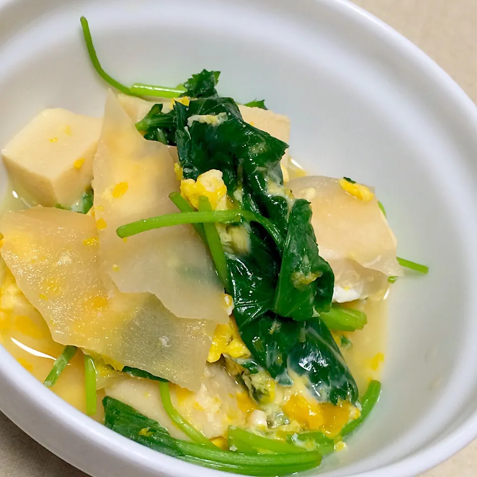 かんぴょうと高野豆腐の卵とじ|hamamaさん