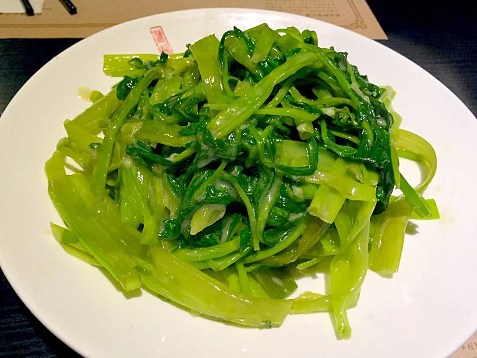 Sautéed water spinach with fermented bean curd sauce|Sky Blueさん