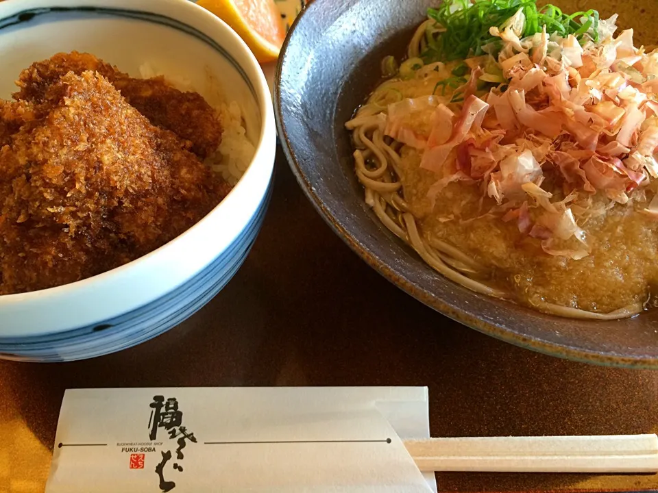 越前おろしそばとミニソースカツ丼のセット|buhizouさん