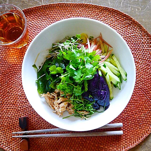 揚げナスと香味野菜の冷麺|Kaori Shimizuさん