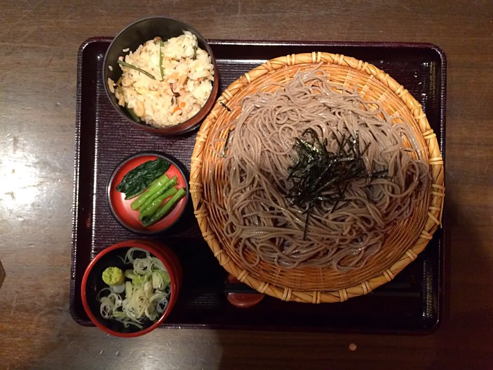 ざるそば定食(おろしわさび)|ばーさんさん